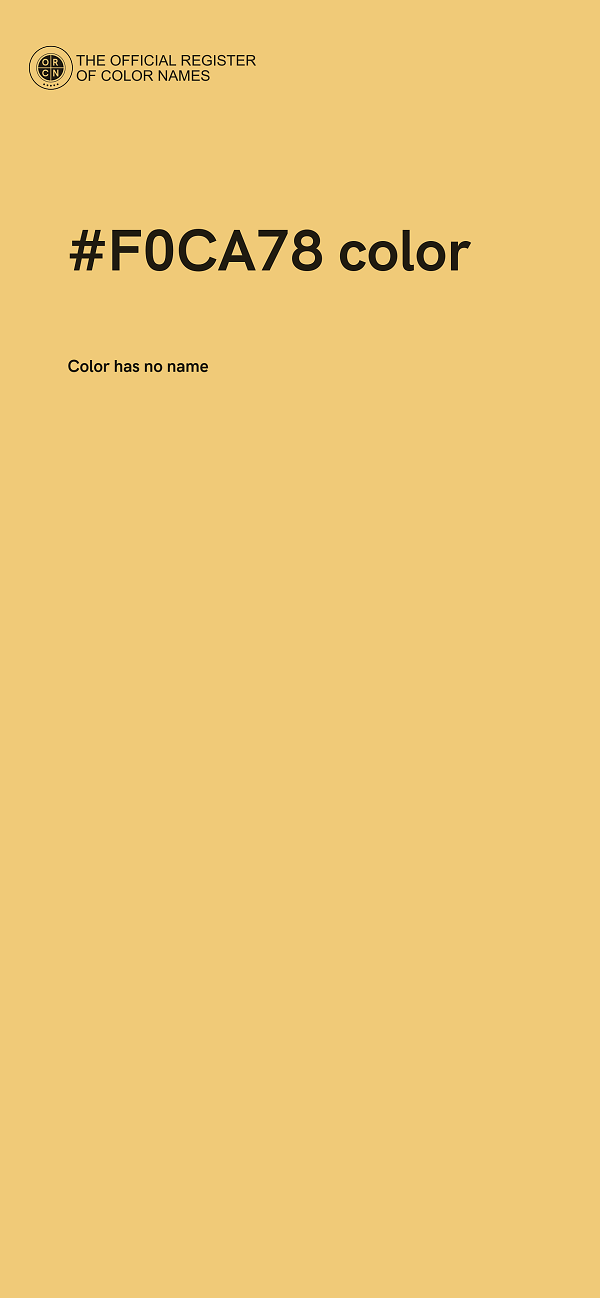 #F0CA78 color image