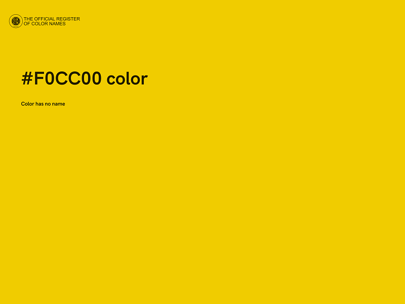 #F0CC00 color image