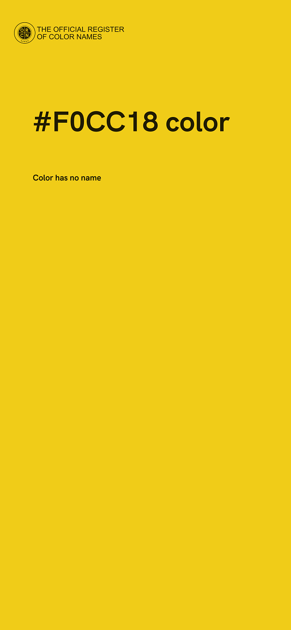 #F0CC18 color image