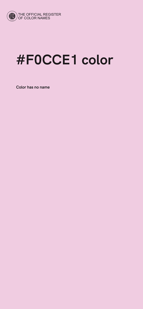 #F0CCE1 color image