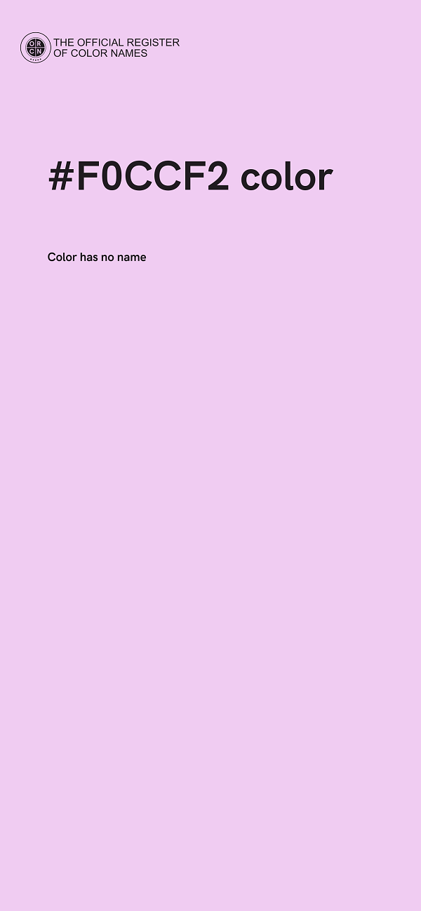 #F0CCF2 color image