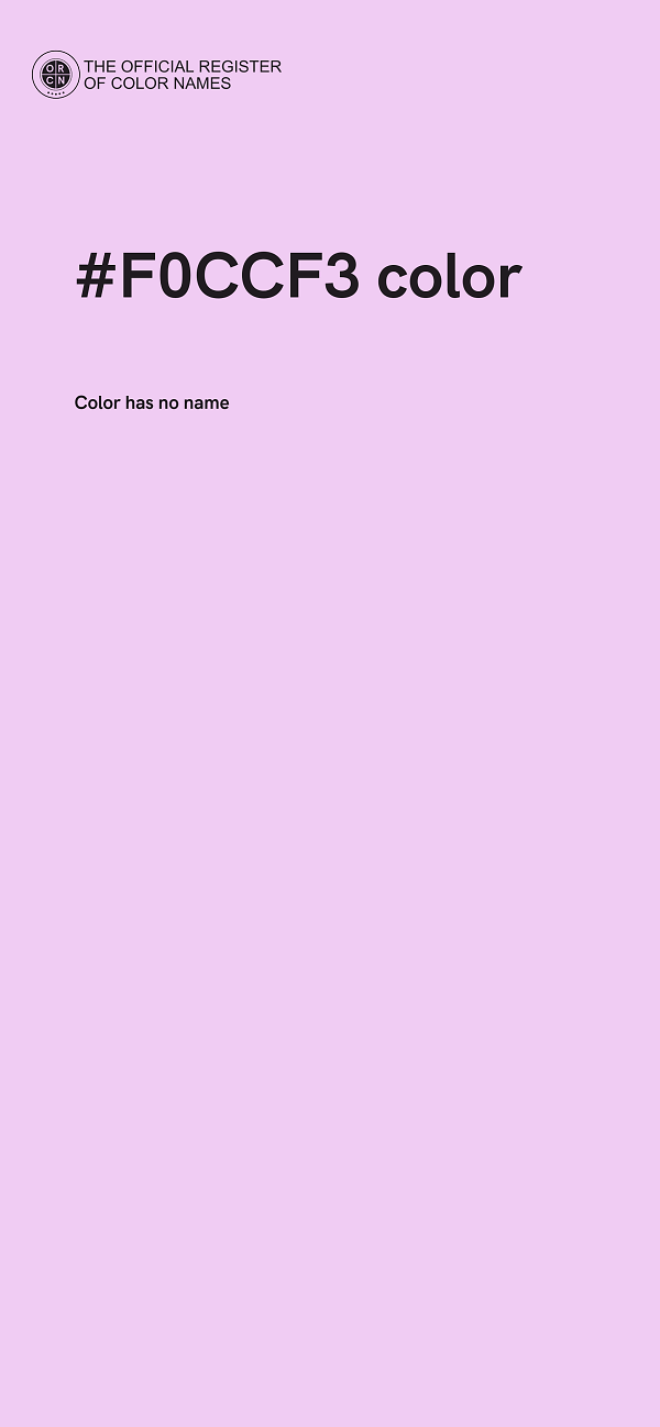 #F0CCF3 color image