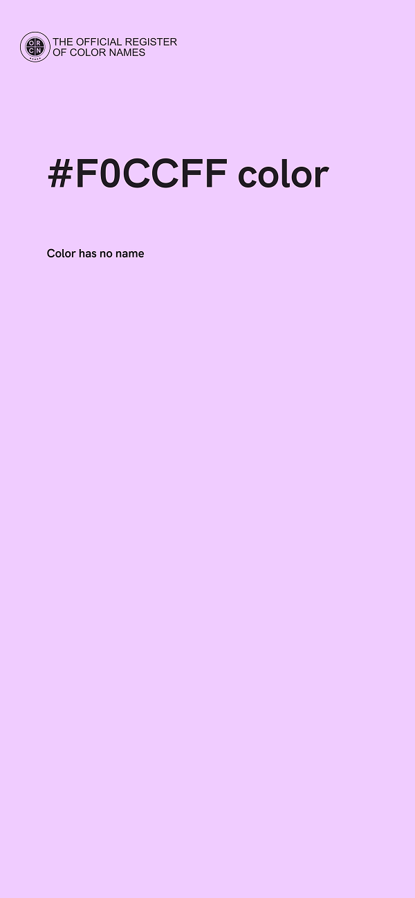 #F0CCFF color image