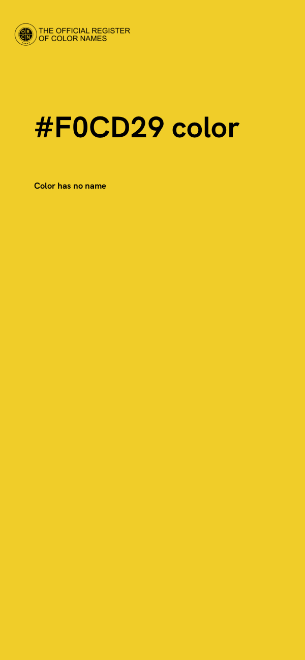 #F0CD29 color image