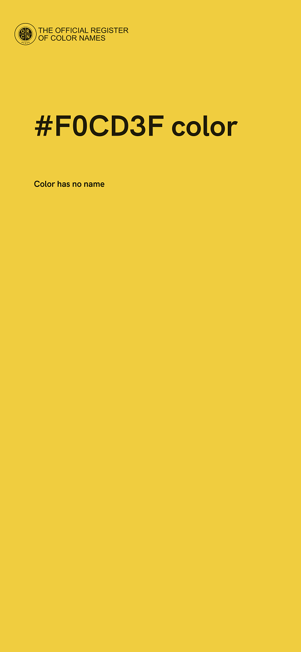 #F0CD3F color image