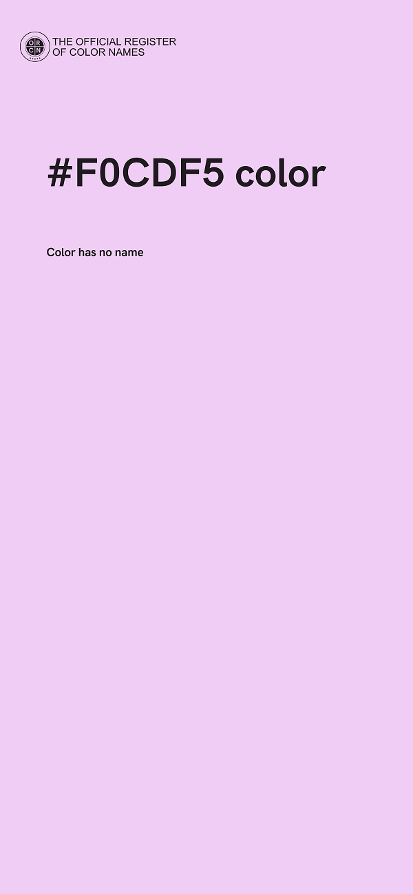 #F0CDF5 color image