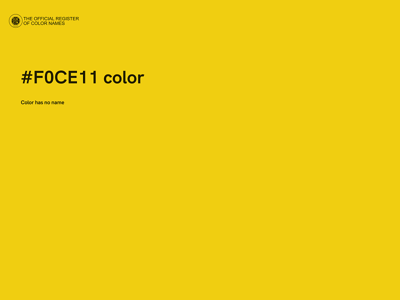 #F0CE11 color image