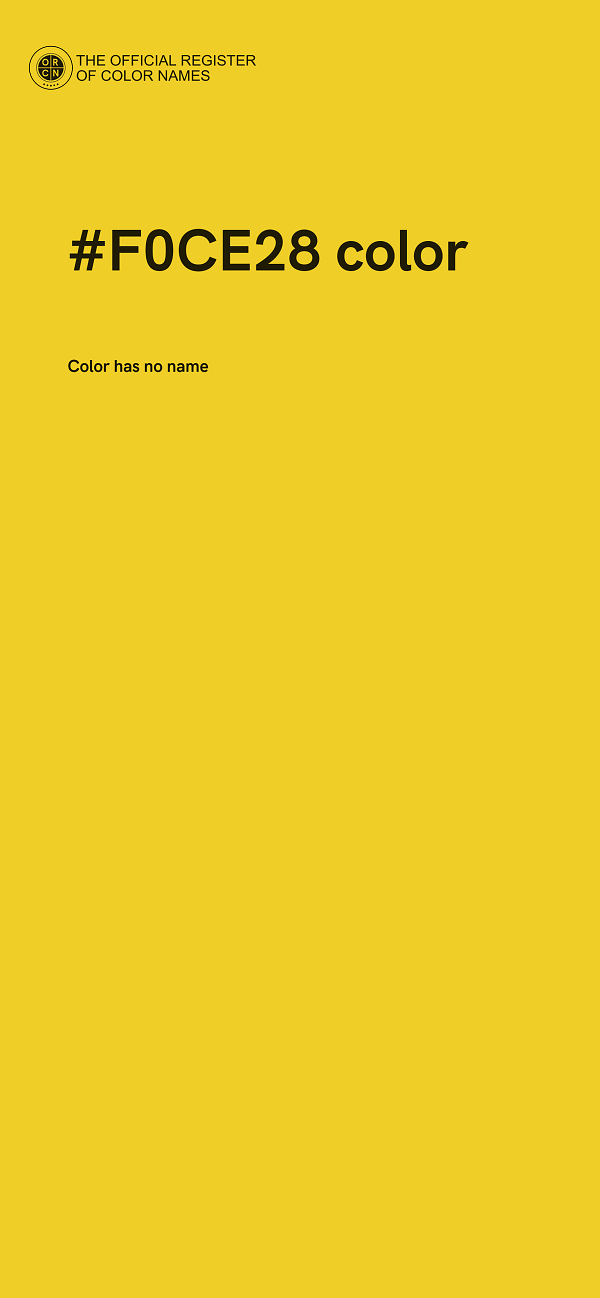 #F0CE28 color image