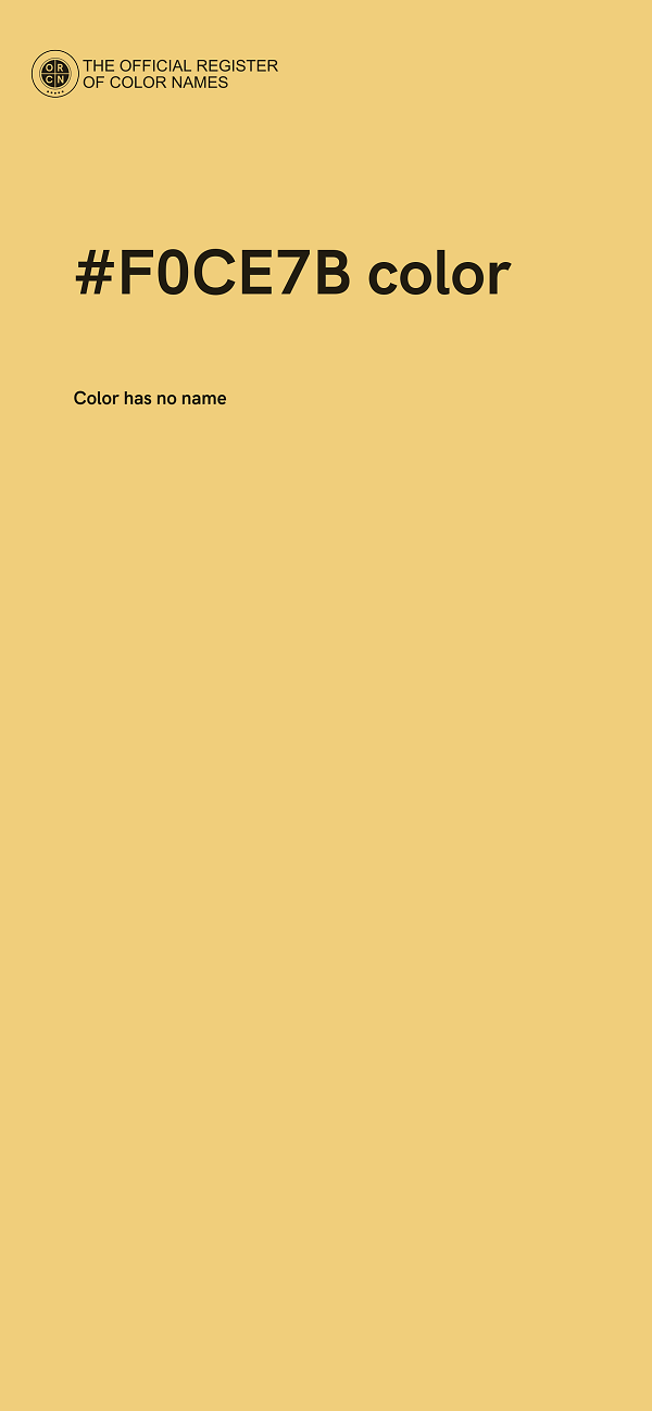 #F0CE7B color image