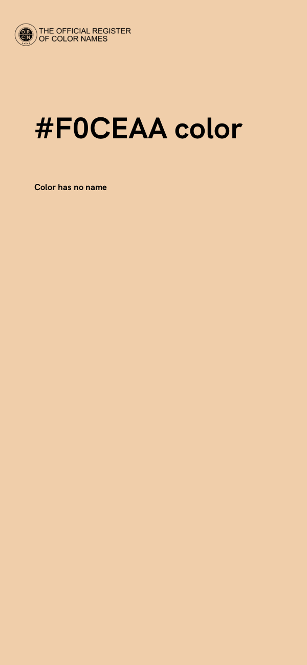#F0CEAA color image