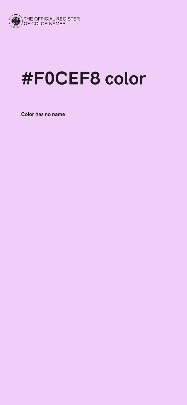 #F0CEF8 color image
