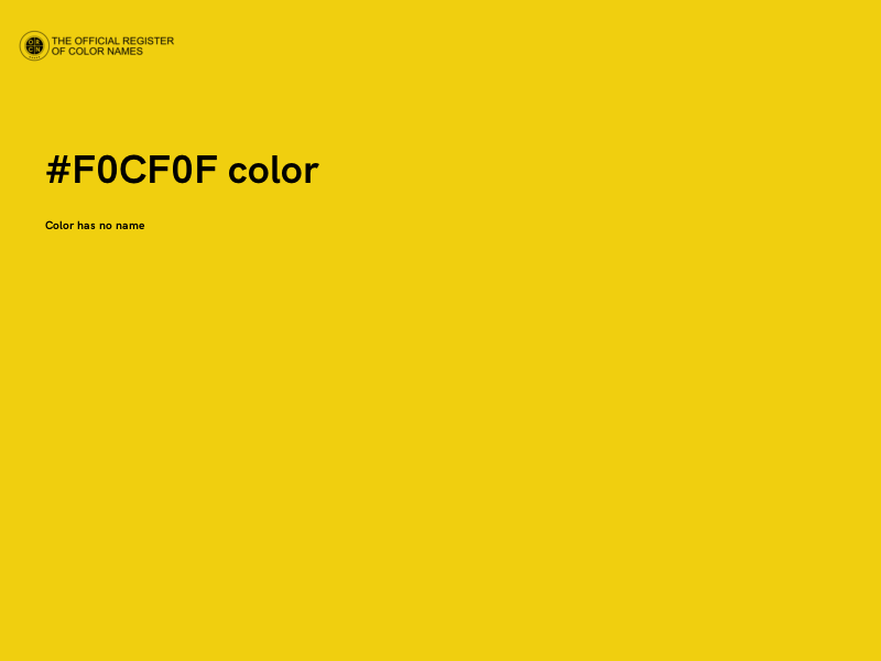 #F0CF0F color image