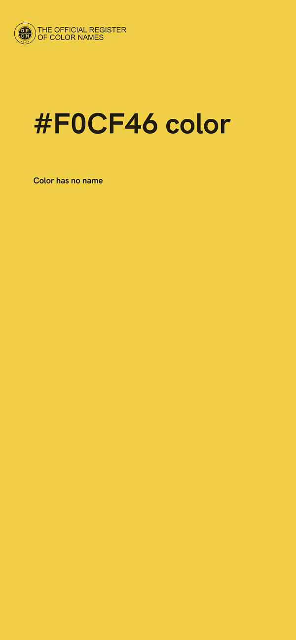 #F0CF46 color image