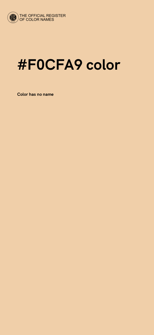 #F0CFA9 color image
