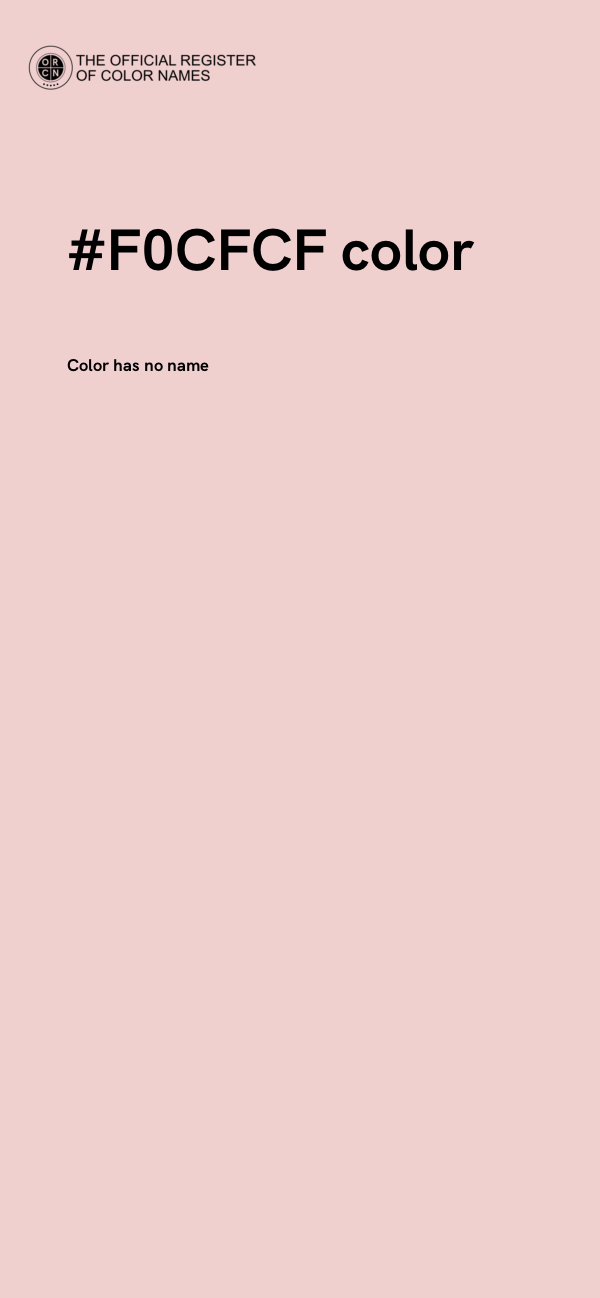 #F0CFCF color image