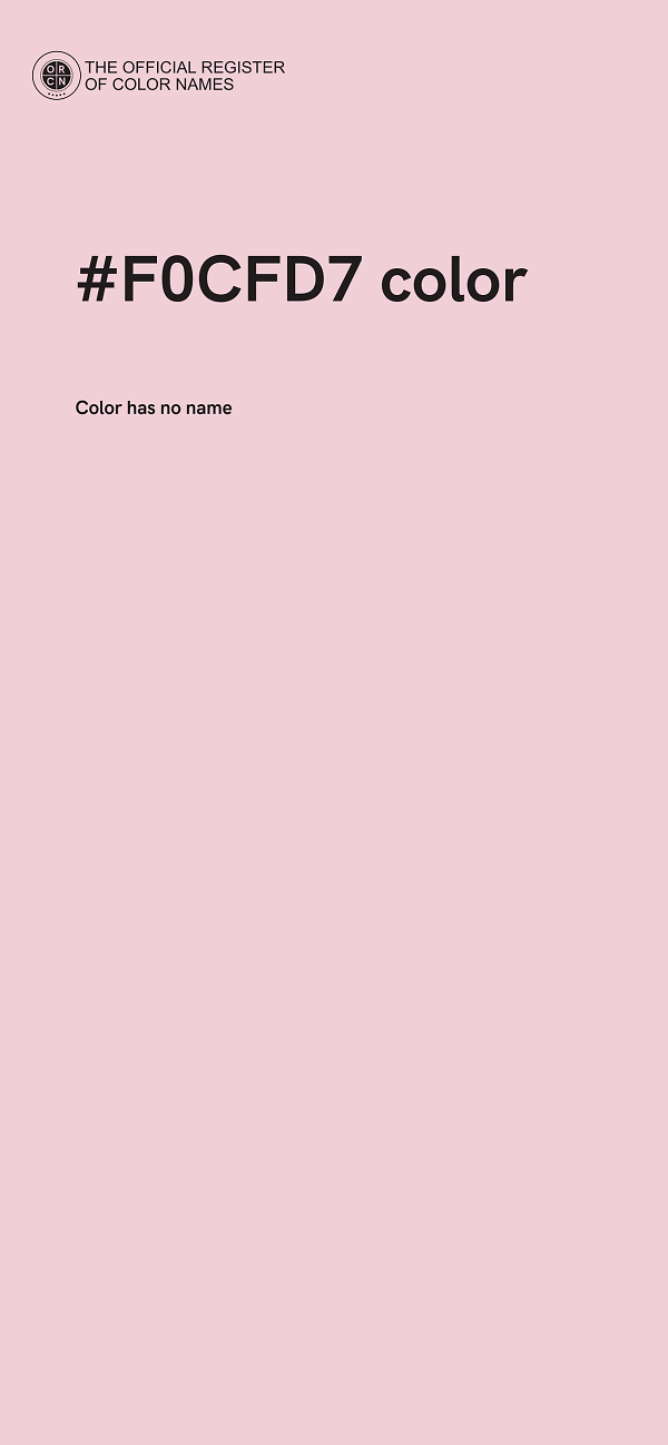 #F0CFD7 color image