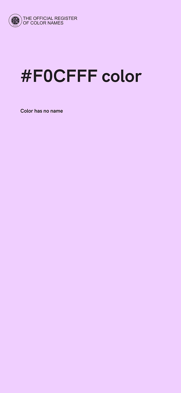 #F0CFFF color image