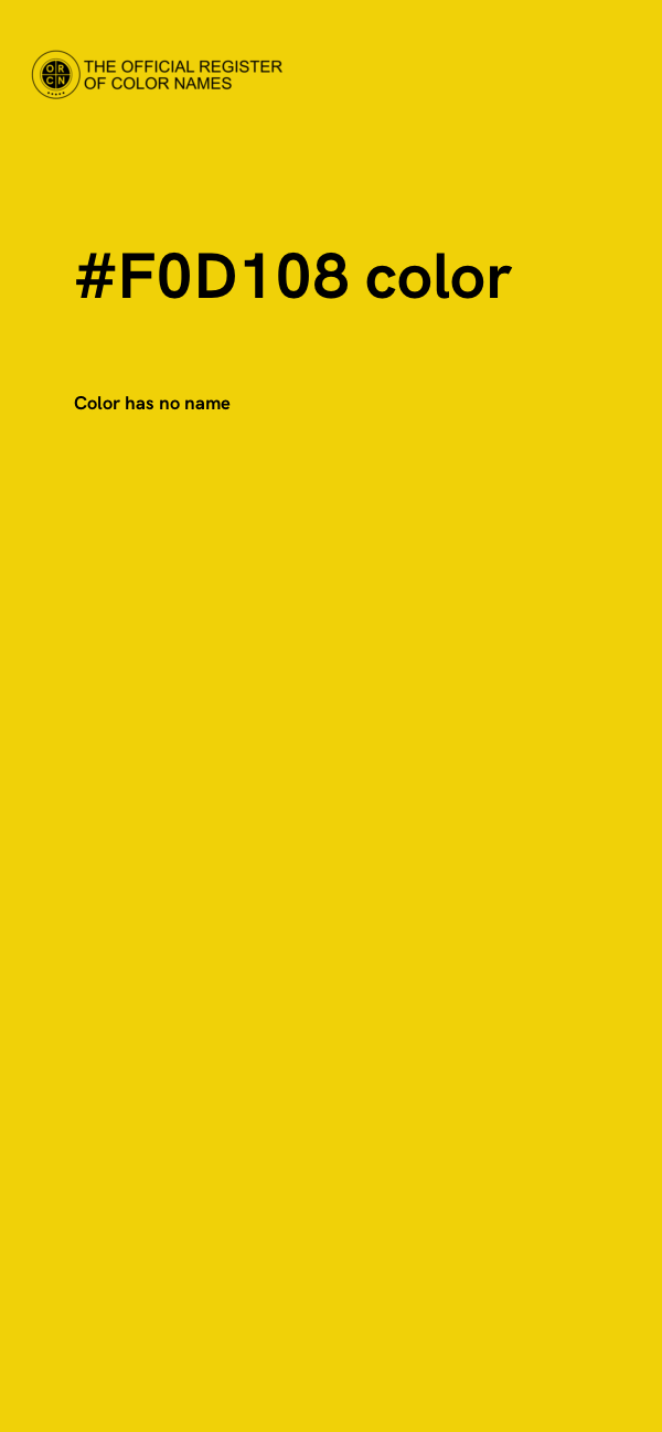 #F0D108 color image