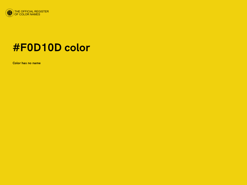 #F0D10D color image