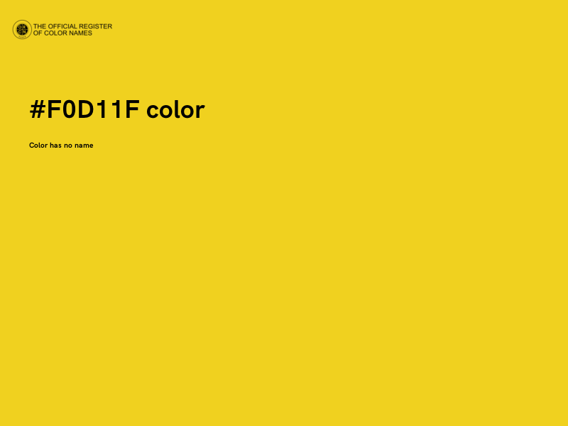 #F0D11F color image