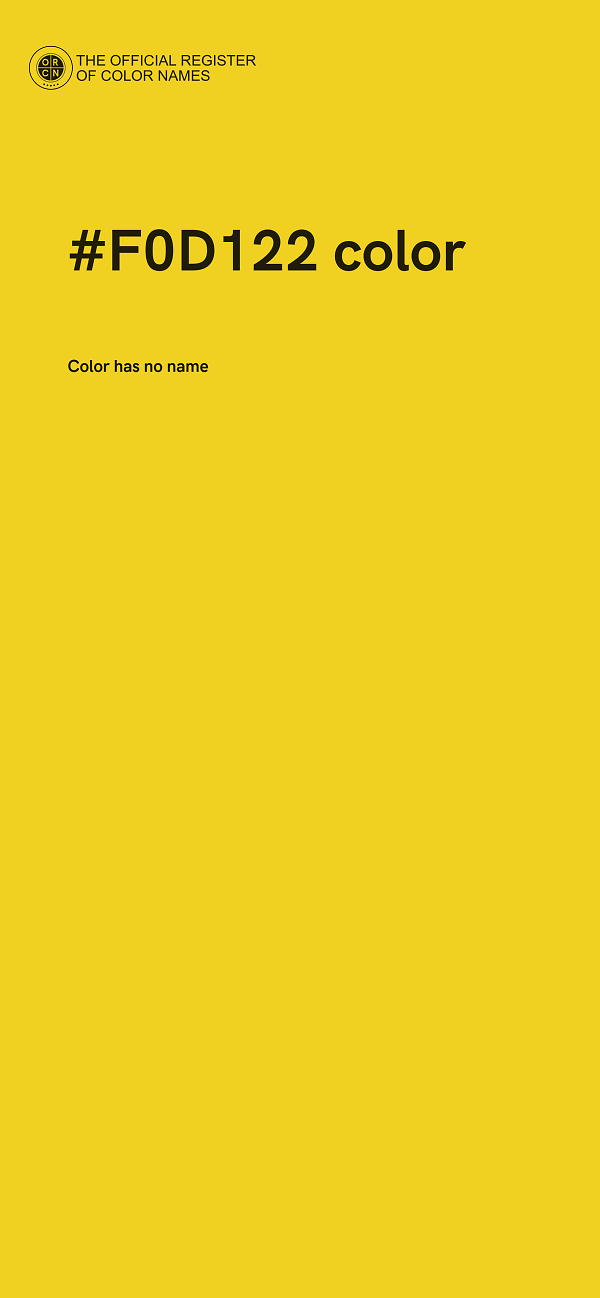 #F0D122 color image