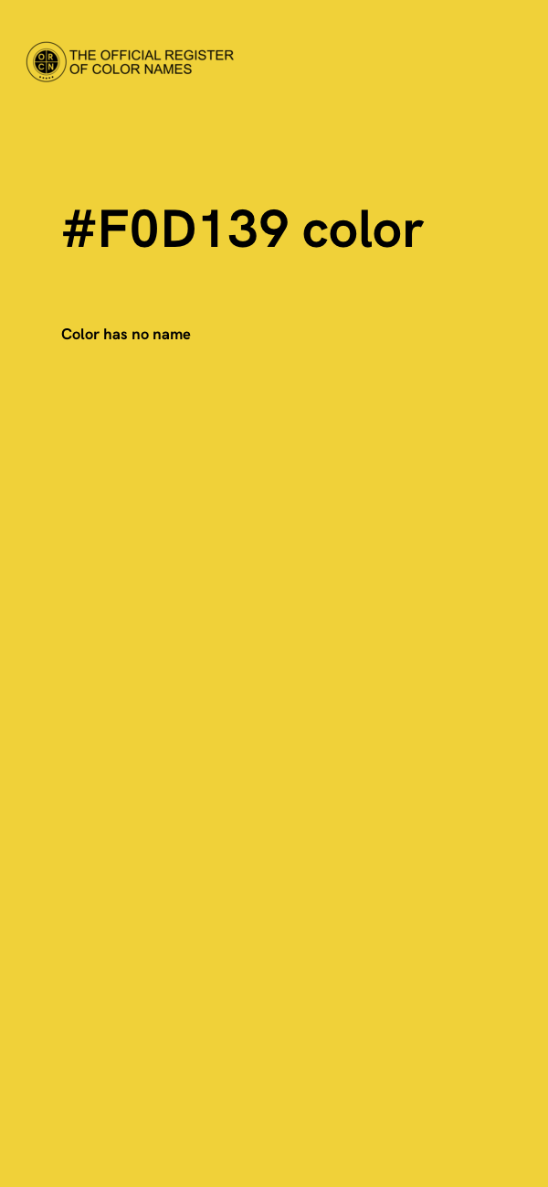 #F0D139 color image