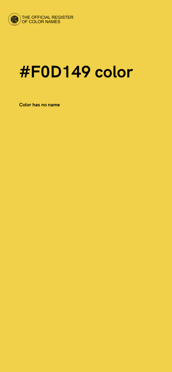 #F0D149 color image