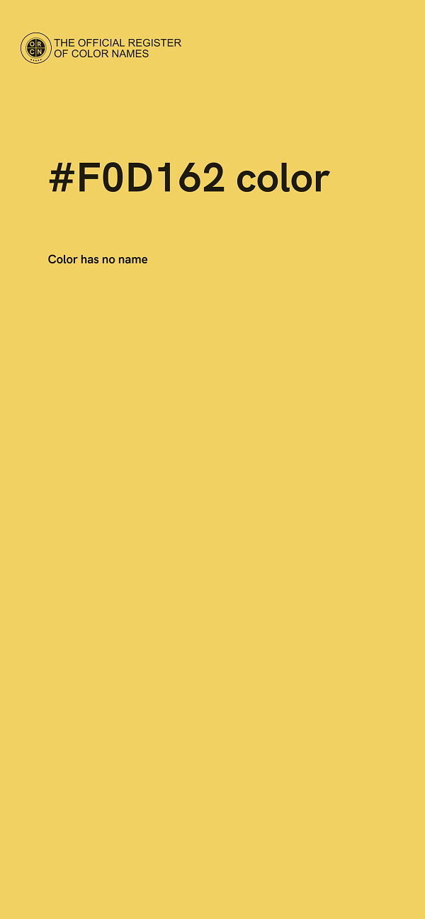 #F0D162 color image