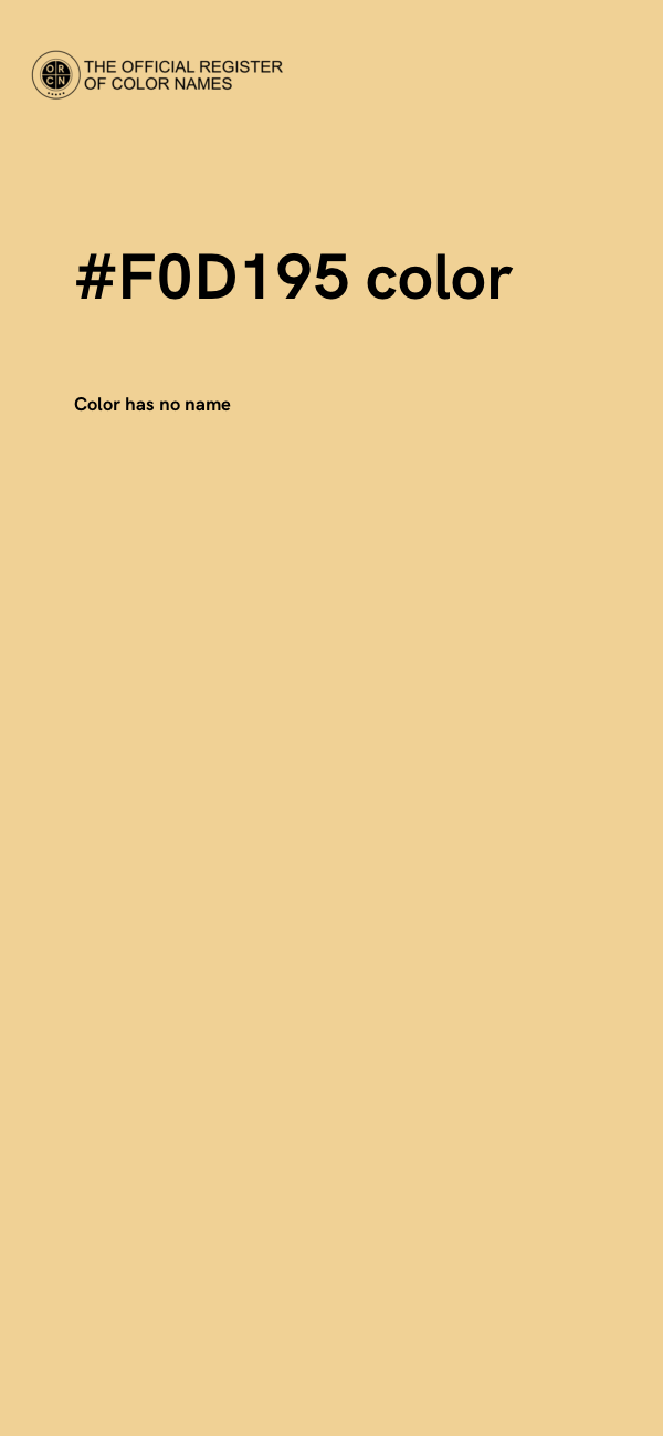 #F0D195 color image