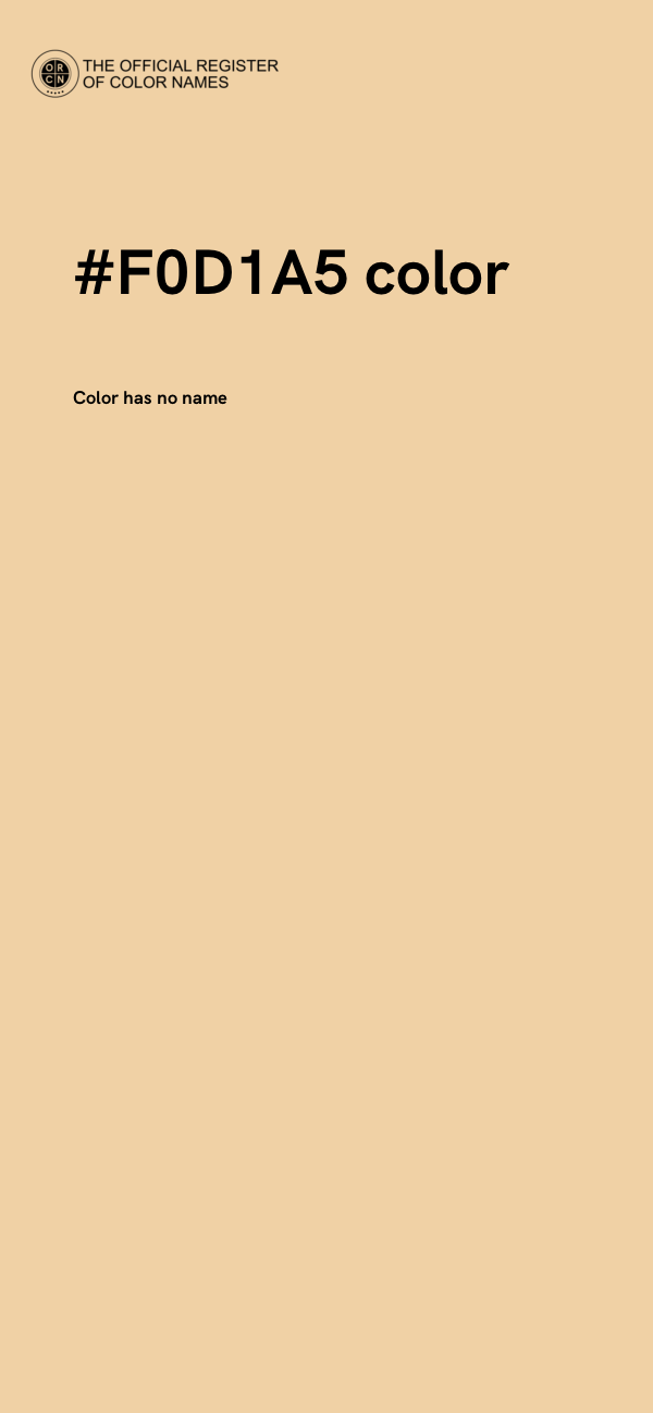 #F0D1A5 color image