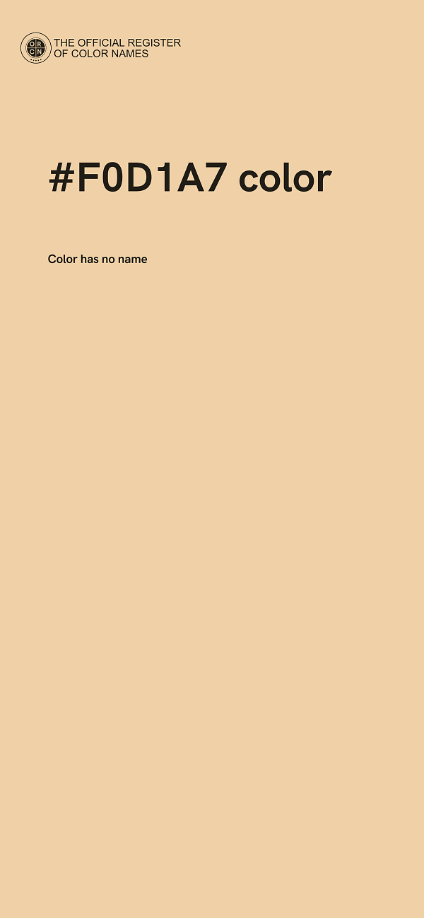 #F0D1A7 color image