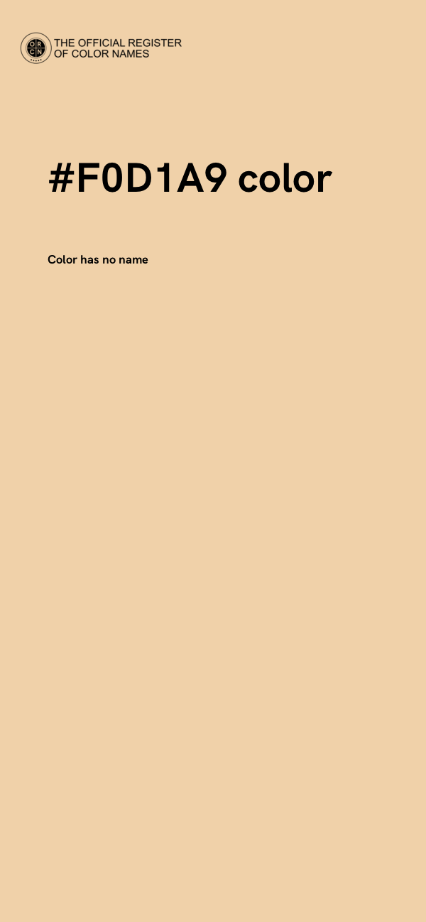 #F0D1A9 color image