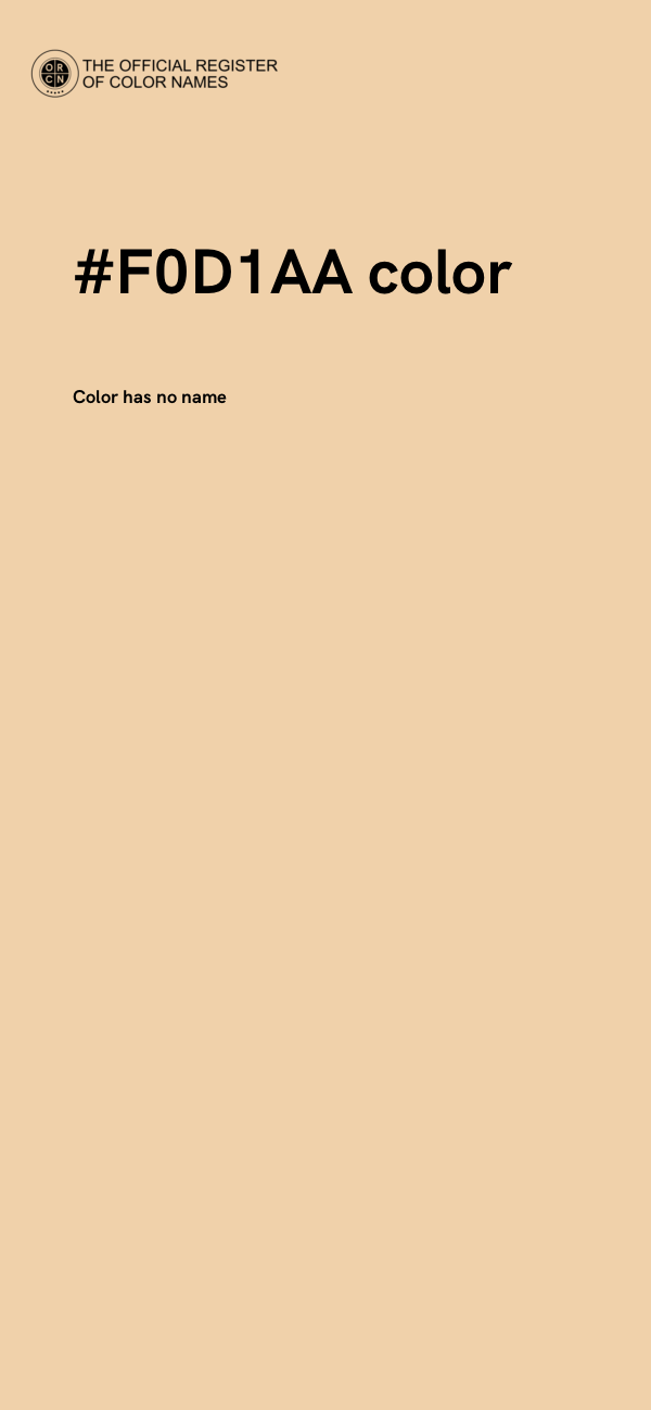 #F0D1AA color image
