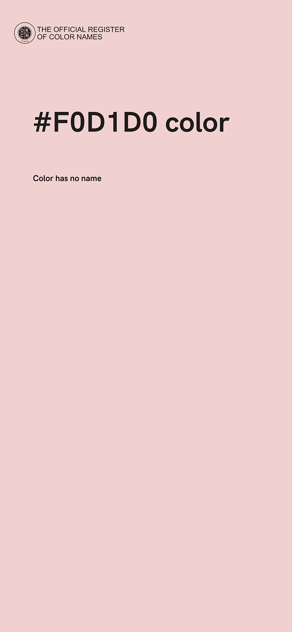 #F0D1D0 color image
