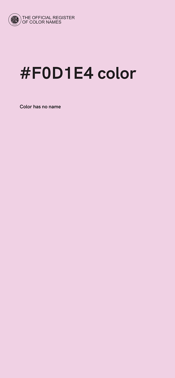 #F0D1E4 color image