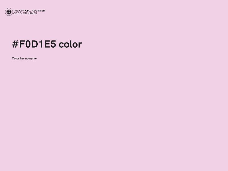 #F0D1E5 color image