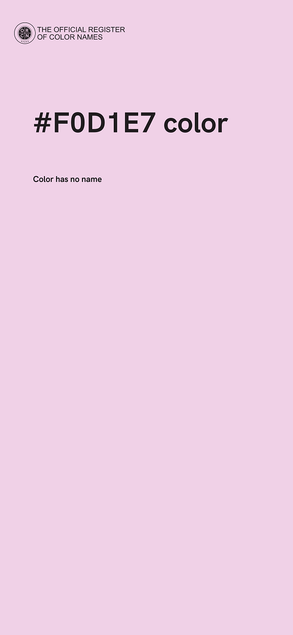 #F0D1E7 color image