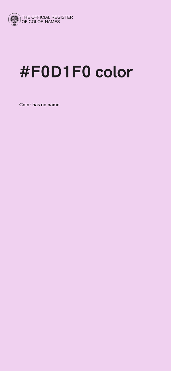 #F0D1F0 color image