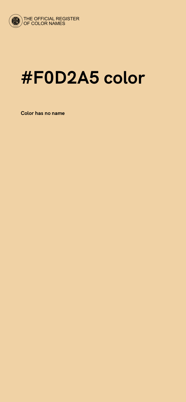 #F0D2A5 color image