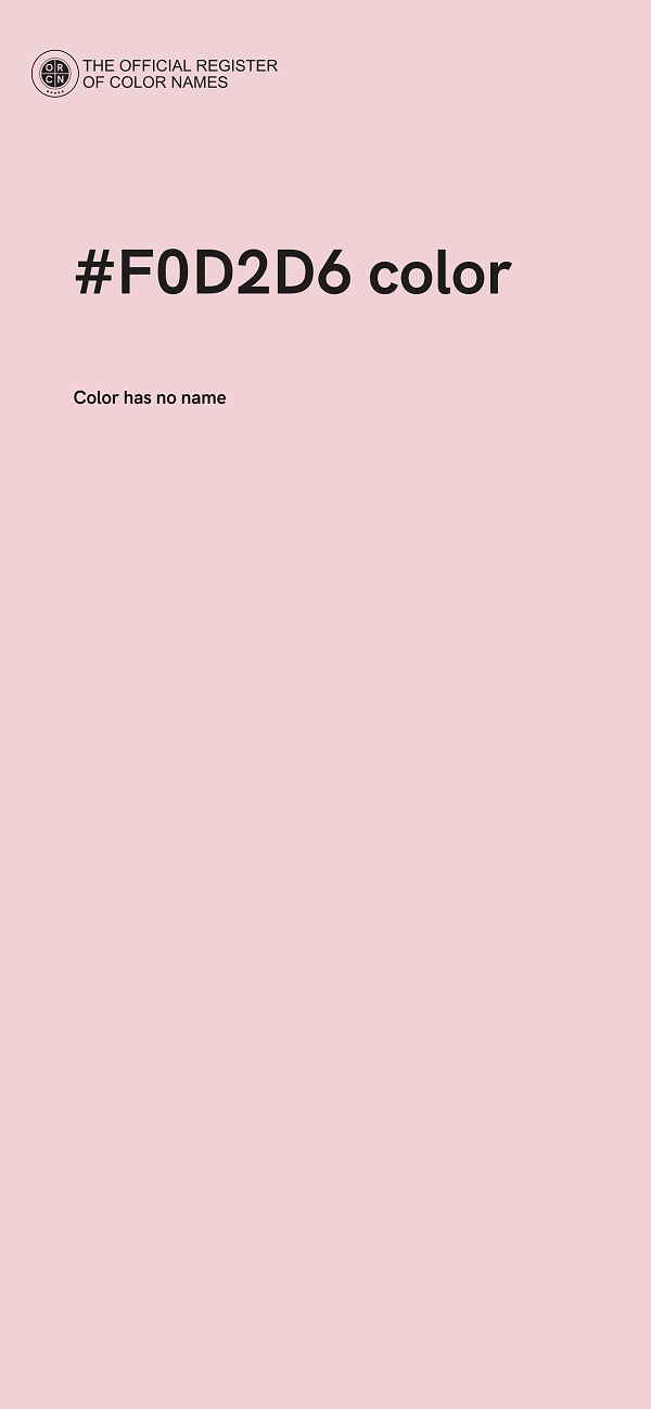 #F0D2D6 color image