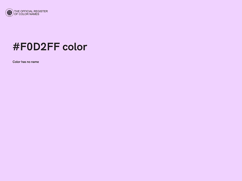 #F0D2FF color image