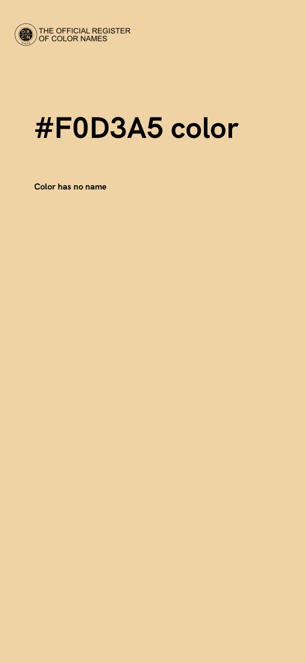 #F0D3A5 color image