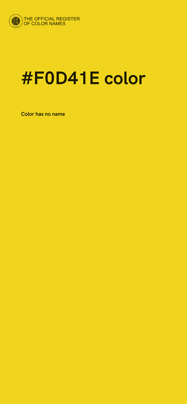 #F0D41E color image