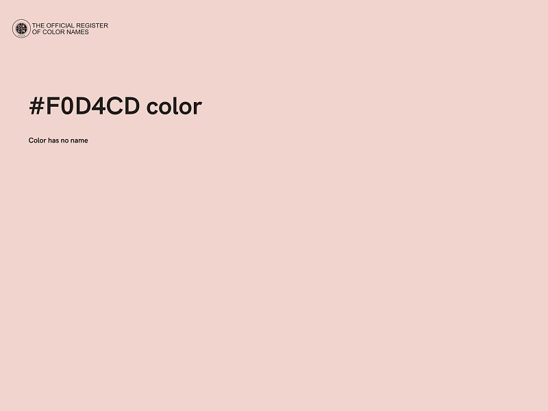#F0D4CD color image
