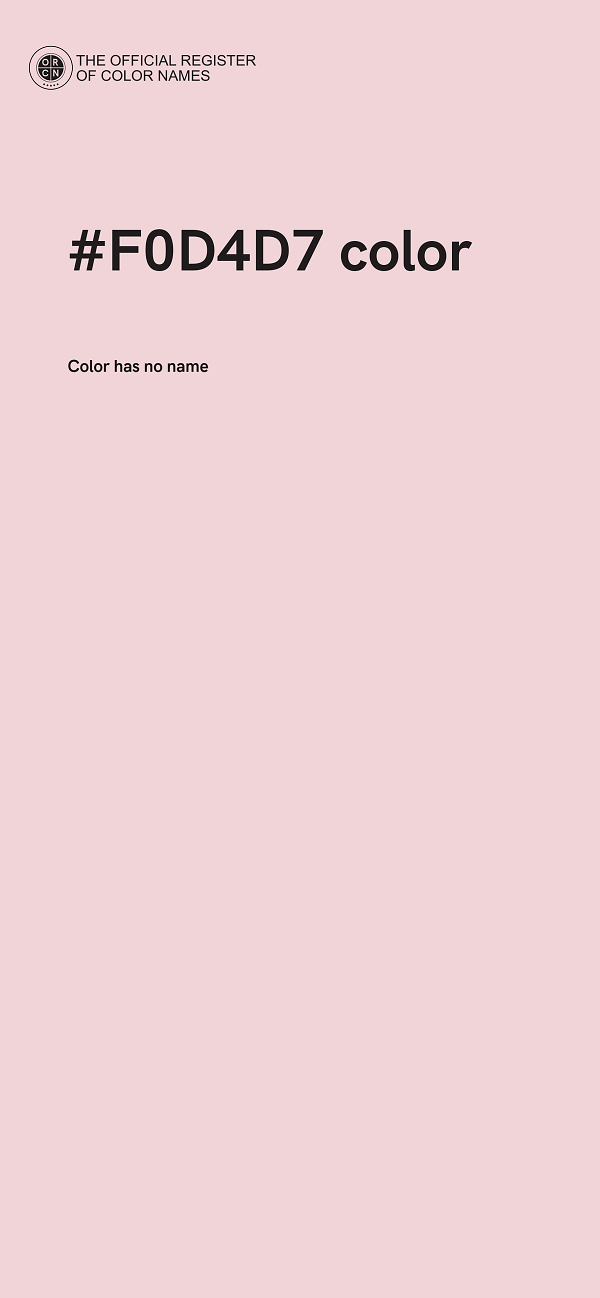 #F0D4D7 color image