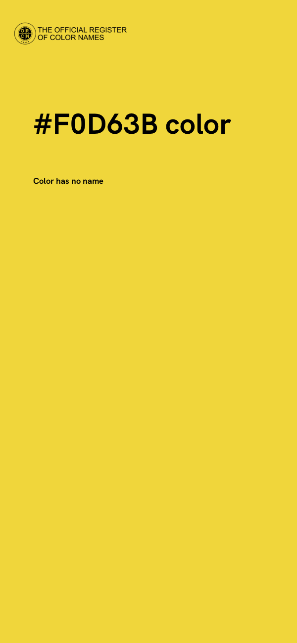 #F0D63B color image