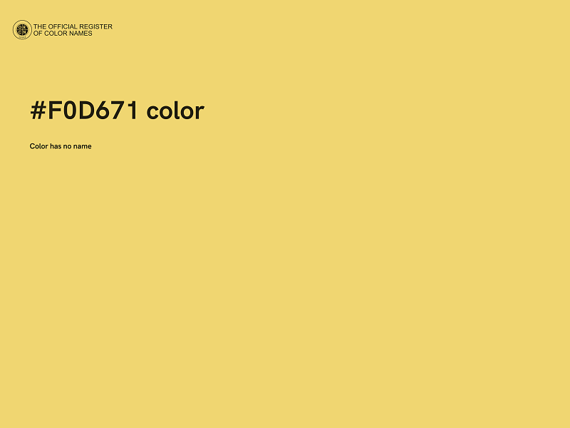 #F0D671 color image