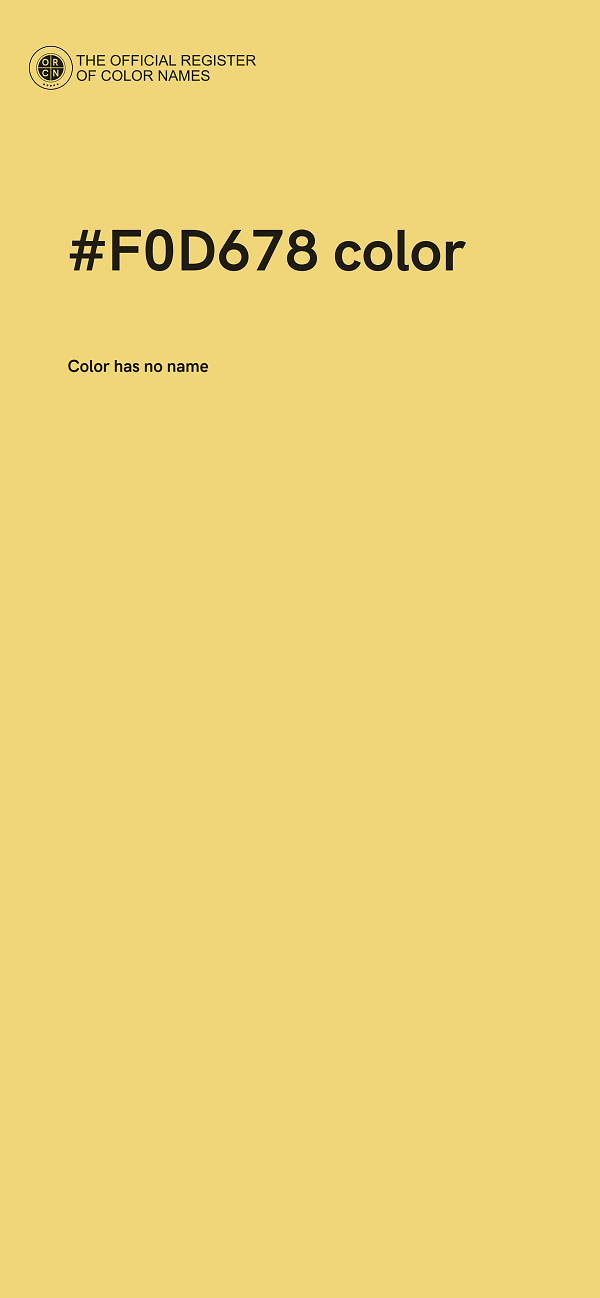 #F0D678 color image