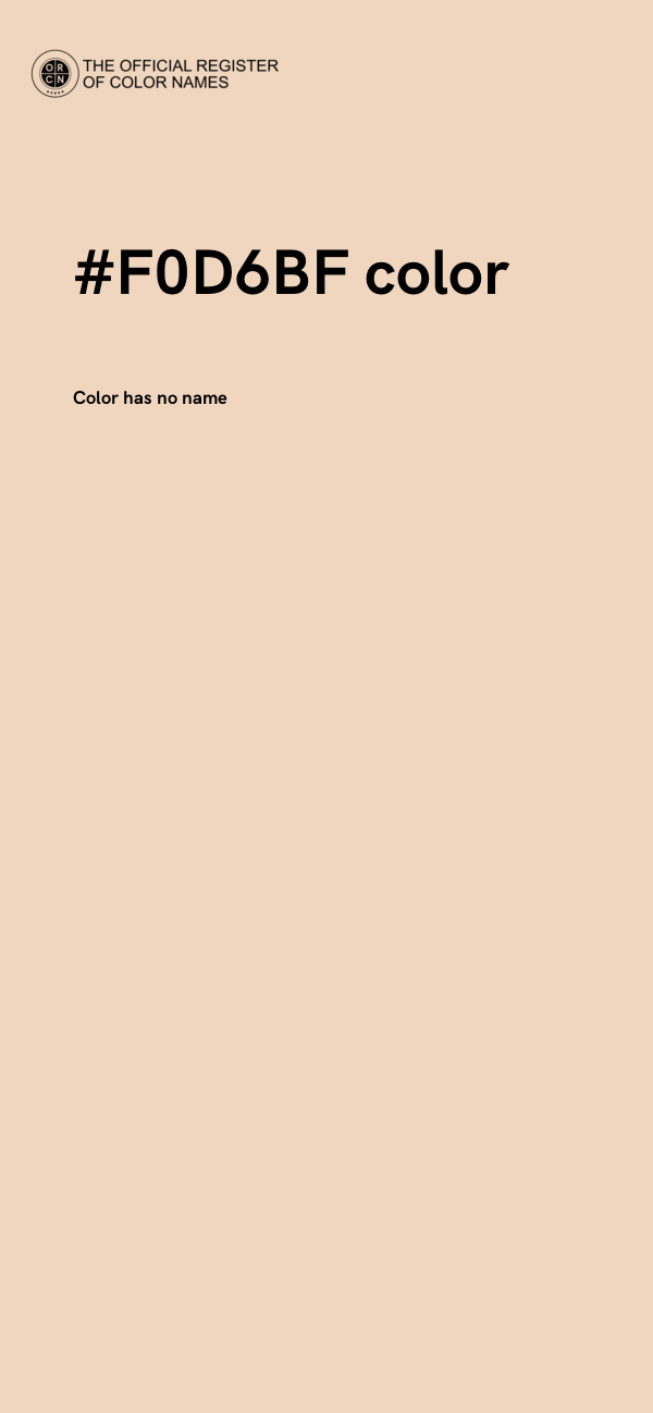 #F0D6BF color image