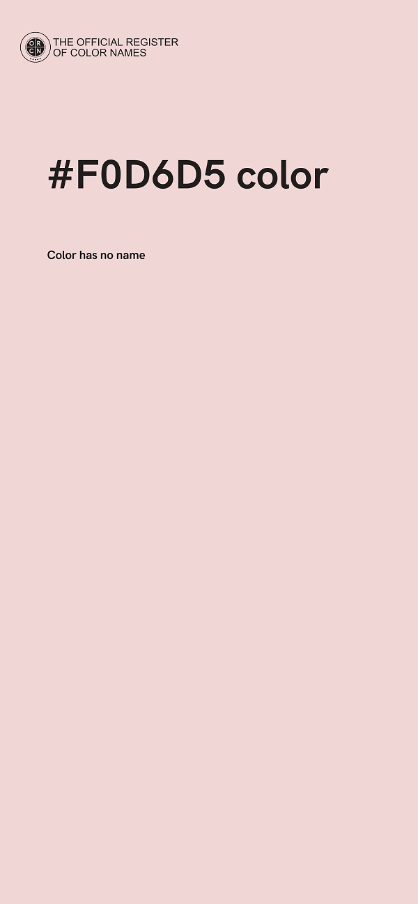 #F0D6D5 color image